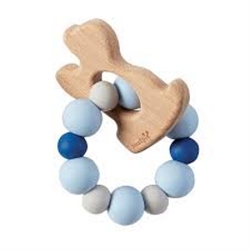 Puppy Wood Teether Blue